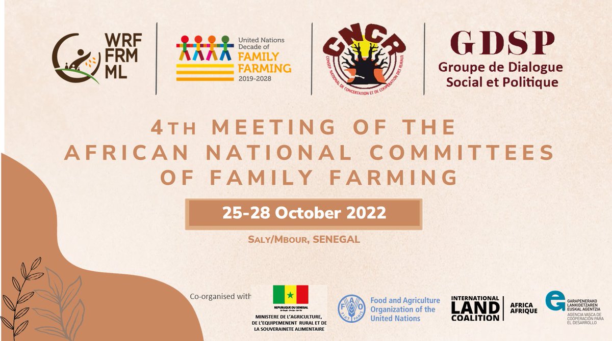 📢Today! We continue with the #2day training workshop on #PublicPolicy cycles for #FamilyFarming with the participation of representatives from 27 #African countries in the framework of the 4th meeting of the African #NationalCommittees of Family Farming in #Senegal #UNDFF