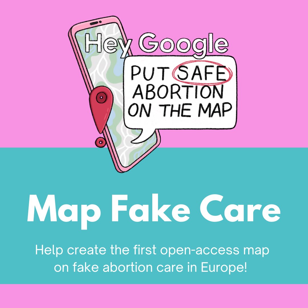 Did you know that fake abortion care providers are active across Europe? 
📍We're creating  Europe’s first open-access map tracking fake clinics in Europe. You can join the movement! More info:  bit.ly/3TY5VVD. Takes a few mins, contributes hugely! 
#HeyGoogle #SRHR