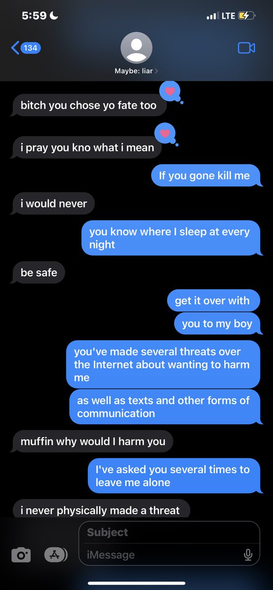 blazisuzi's tweet image. Pls pay attention to his word play. He stated “bitch you chose yo fate too”. In reference to ultimately harming me in a fatal way. I acknowledged what he meant by that and suddenly it’s “muffin why would I harm you”. I’d never lie about what he did to me and I have endless proof.