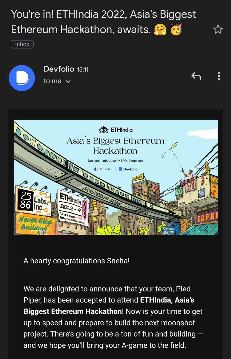 Speechless!!!!! <a href="/ETHIndiaco/">ETHIndia</a> we are coming!