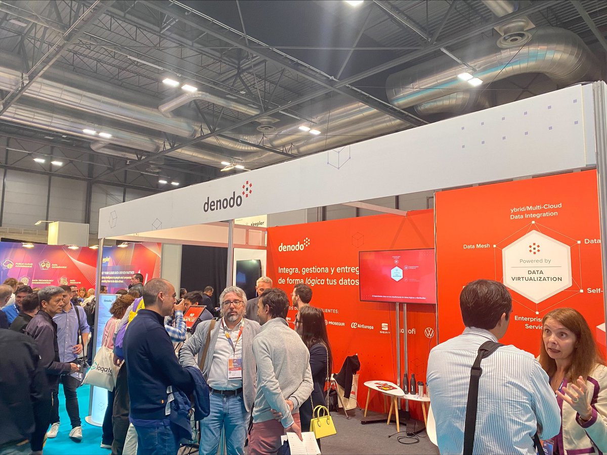 denodo's tweet image. ¡Último día en el #BDAIWMadrid! Esperamos que ayer disfrutases con los expertos de nuestros partners @minsaitbyindra, @Capgemini_ES y @WatchAndAct. Además hoy hemos tenido a Andrea Cacciapaglia de @NTTDataSpain. ¡Ven al stand de #Denodo a vernos! #MTS2022 buff.ly/35BrzbI