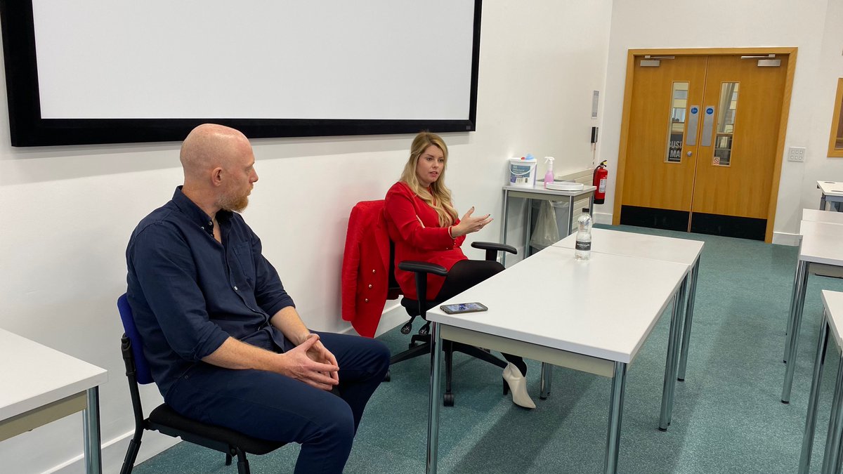 UOSmediaHUB's tweet photo. We’re with the first year journalism students today hearing from the Police and Crime Commissioner for Northumbria, Kim McGuinness.

We’re learning what the day-to-day of her job entails and asking the burning questions! https://t.co/U1TXWkkVn4