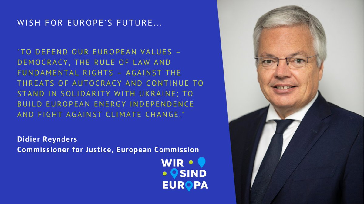 Wir sind sehr gespannt auf die #humboldtrede zu Europa mit Didier Reynders. Seid heute ab 17 Uhr dabei und stellt eure Fragen. Alle weiteren Infos und den Link zum Livestream findet ihr auf unserer Webseite: wir-sind-europa.eu/politischer-di… #wirsindeuropa