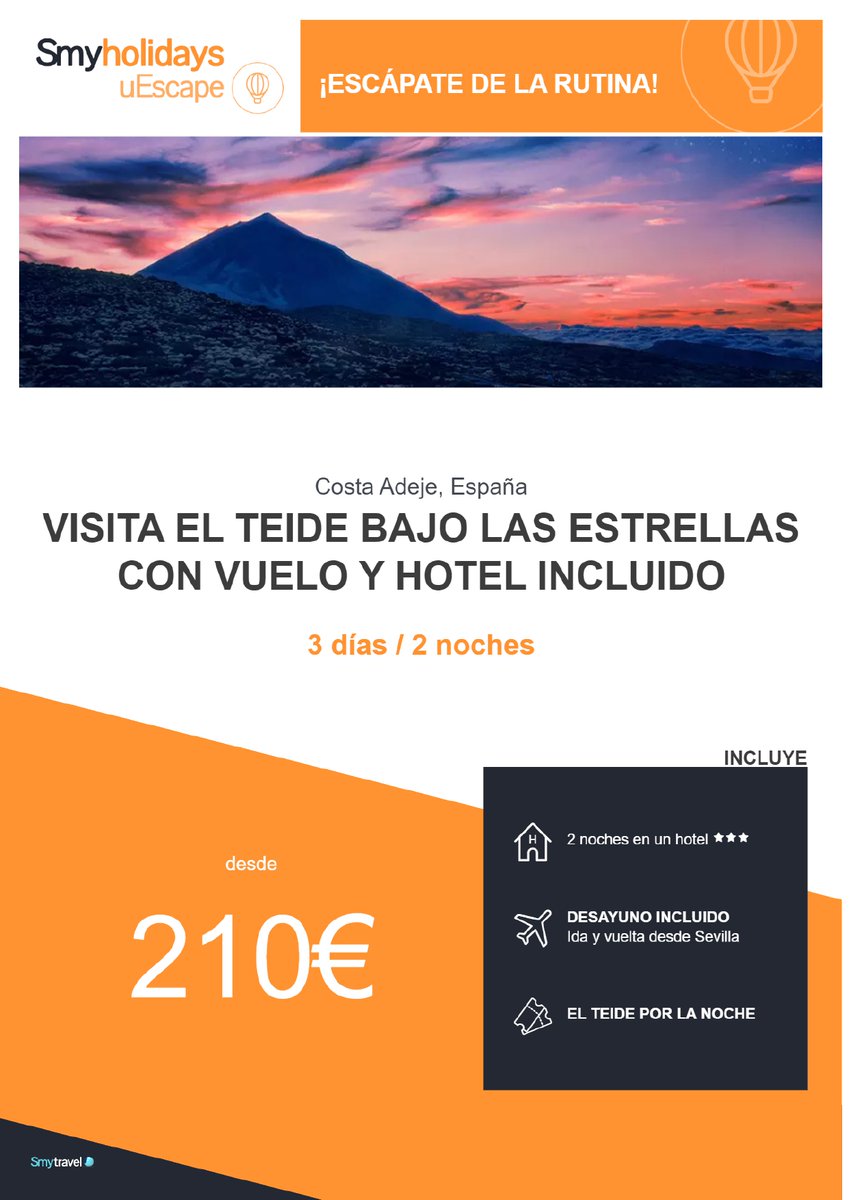 ViajesTRAVELVIP's tweet photo. En ⭐️✈️TRAVEL VIP⭐️✈️ tenemos preparadas las mejores #escapadas para que disfrutes en cualquier momento con tu persona/s favorita/s. ¿Quieres o necesitas desconectar? Te preparamos tu escapada en #pareja #familia #relax #accion #gastronomica https://t.co/BFAHFmlK7D