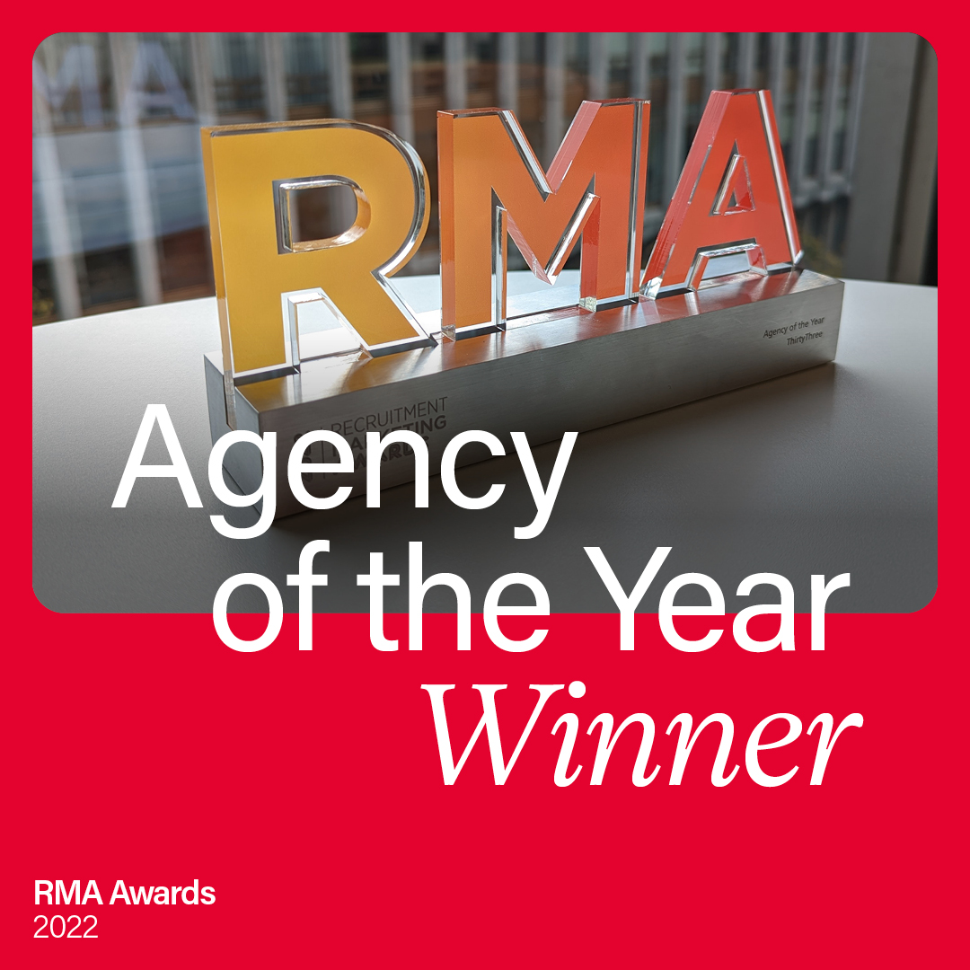 weare33's tweet photo. Agency of the Year 🎉

We’re delighted to announce that alongside our win for Graduate Initiative with @AccentureUK we’ve also bagged Agency of the Year at the #RMAs22! 🏆

Congratulations to all the winners and nominees – what a night! 🥳

#RMAs2022 #AgencyOfTheYear https://t.co/GNhJWJbGPY