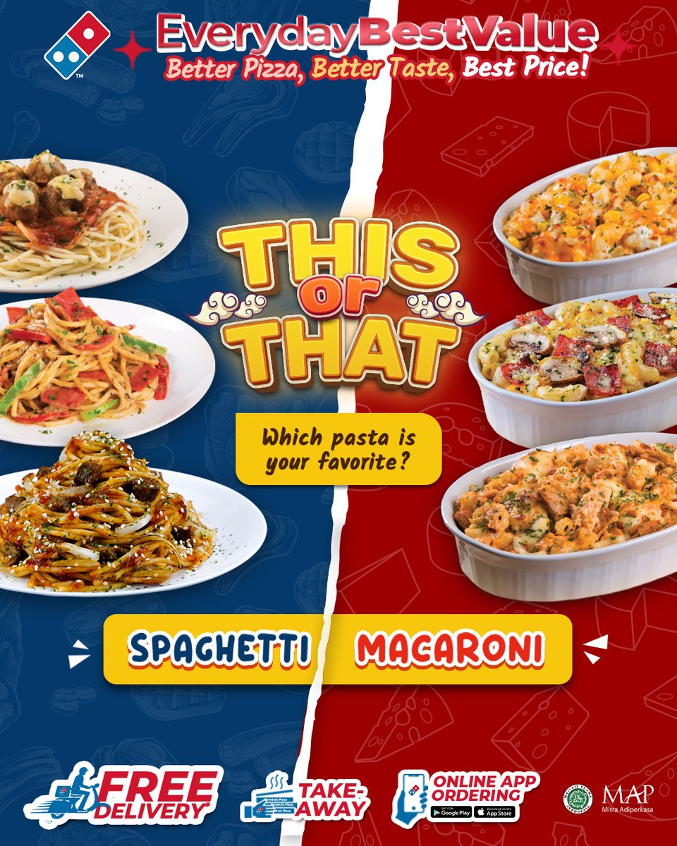dominos_id's tweet photo. Which Team Are You? #teamSpaghetti or #teamMacaroni?

Btw Feelin' Hungry? Go Grab our Delicious PASTA for 31K only #orderonline https://t.co/Oy9vosyy8Y #call1500366 https://t.co/GLjhdXsEV5