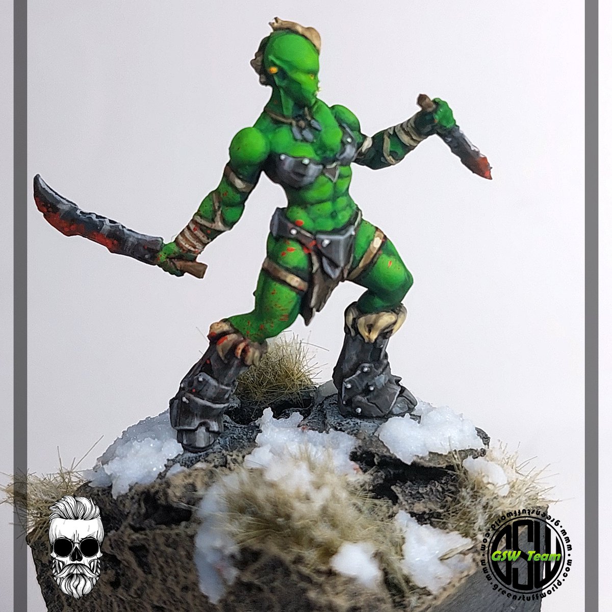 greenstuffworld's tweet image. More orcs in "Orktober"! From the hand of our partner channel @chushammer , in a fabulous step by step with the whole range of materials. What do you think of the result? #paintingtutorials #tabletop #miniaturepainting #WarhammerCommunity #orktober #warhammer