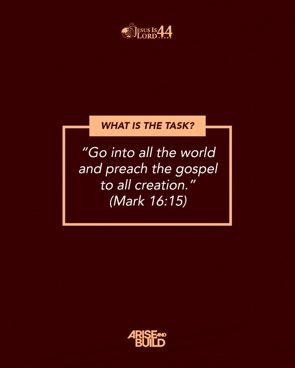 JILWorldwide's tweet photo. The world needs Christ. And it's our mission to tell them, testify to them, and bring them closer to God. Brethren, let's arise and build towards building God's Kingdom here on earth!
#JIL44 #ARISEandBUILD https://t.co/Hp9cm6S1bk