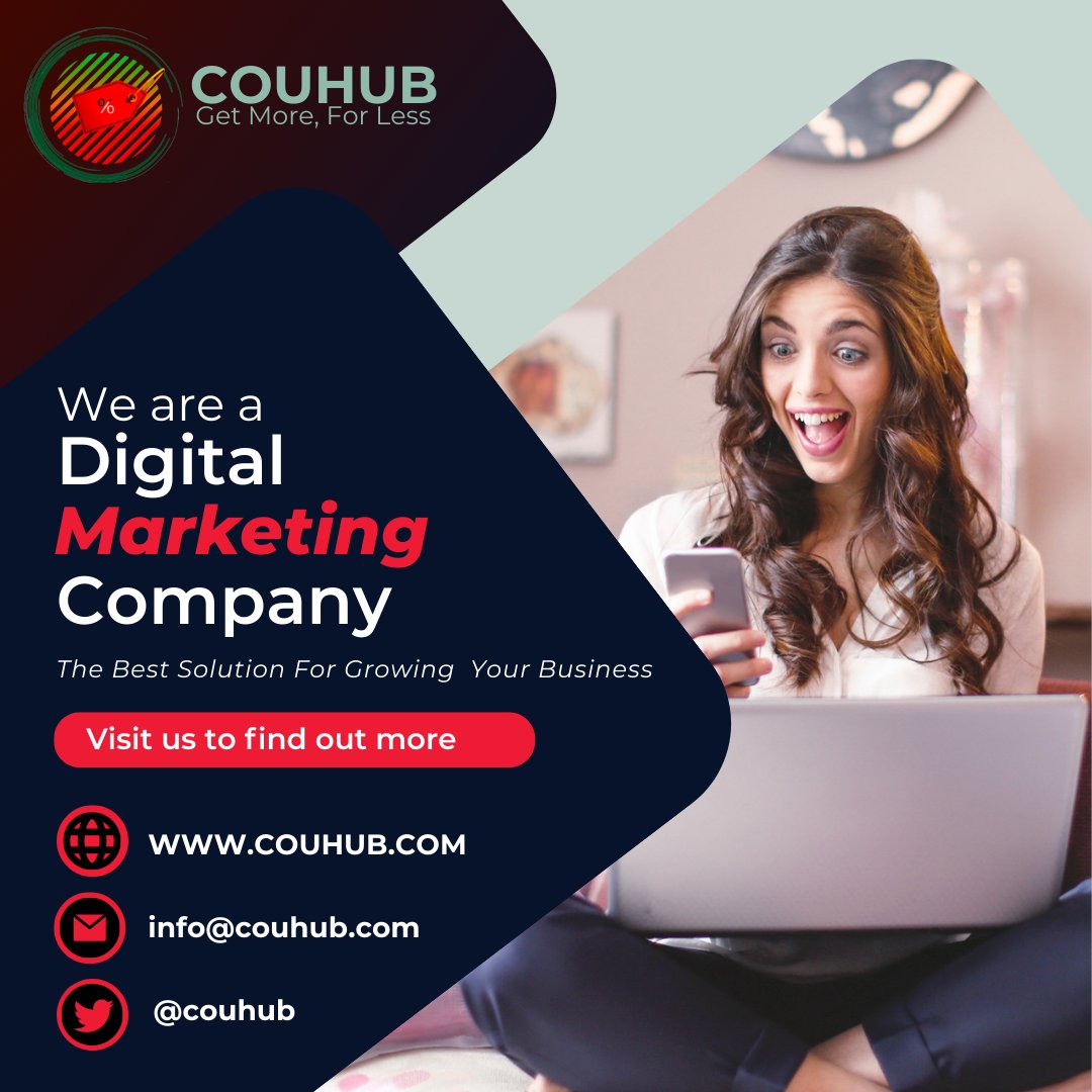 Thinking of ways to boost your business?

Introducing the newest digital marketing company. COUHUB!

Learn about couhub.com and what we can bring to your business. Contact us today at info@couhub.com

#CouHUB