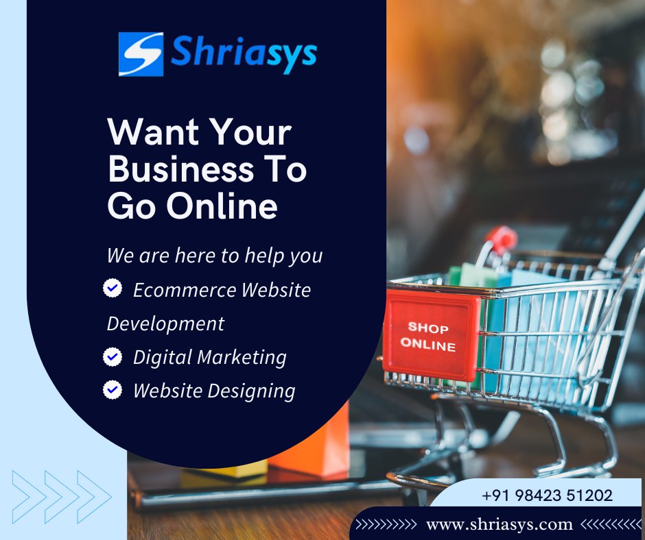 ✅Want your business  to go online
✅Our team of experts is here to help you to grow your business with
✅E-commerce Development
✅Digital Marketing
✅Website Designing
#ecommercewebsitedevelopmentservices #digitalmarketingcompanyincoimbatore #seoservices #seoservice #Website