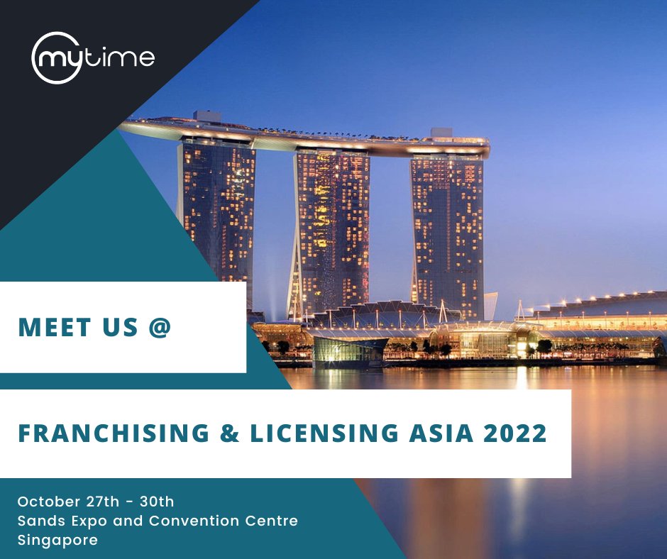 We're attending @Franchising &amp; Licensing Asia through Saturday! Meet Founder &amp; CEO @EthanAnderson to discover how @MyTime can help you scale your franchise. DM us to meet!

#FLAsia #MyTime #franchising #franchisedevelopment #franchise #franchiseconvention #franchisemanagement