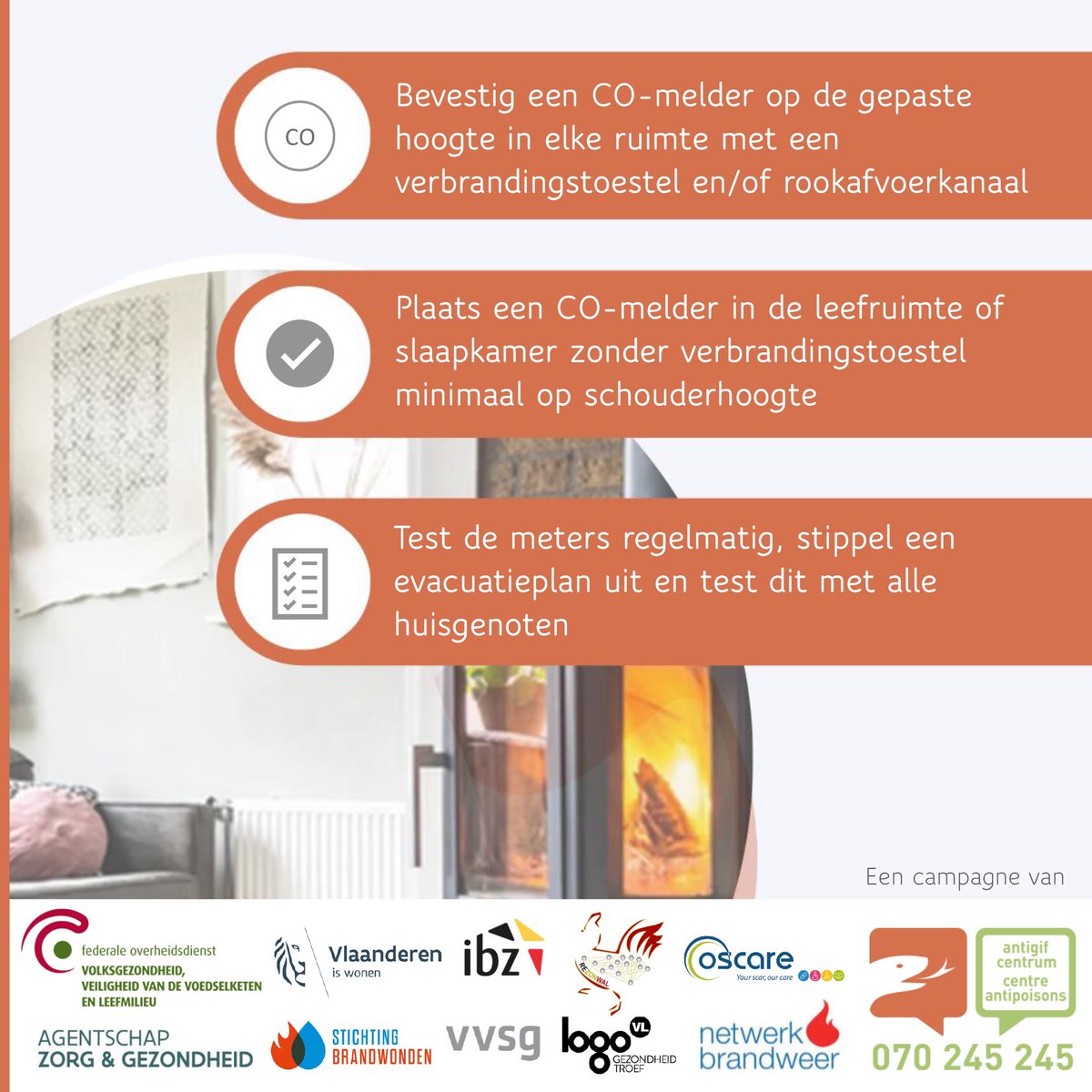 netw_BW's tweet photo. Bescherm jezelf &amp; je familie tegen CO-vergiftiging met onze tips!
TIP 3: Wees tijdig gealarmeerd met een CO-melder⚠️die waarschuwt wanneer de CO-concentratie te hoog is.🙌
#blijfwarmenveilig #keepwarmandsafe #COvergiftiging #koolstofmonoxide #monoxydedecarbone #CO #preventiewerkt https://t.co/FHGLYg2r2q