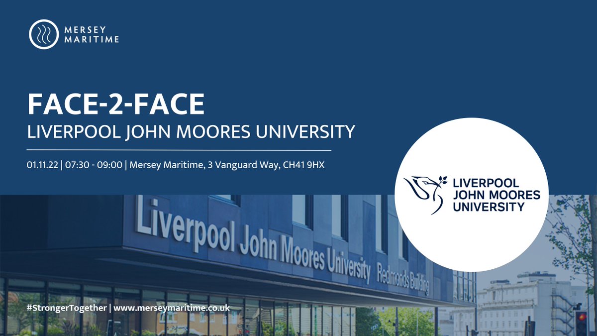 📢 November Face-2-Face: Liverpool John Moores University At this event @LJMU will be providing an update on a diverse range of Maritime research being carried out by the Liverpool Offshore and Marine Research Institute. Register here: merseymaritime.co.uk/events/face-2-…