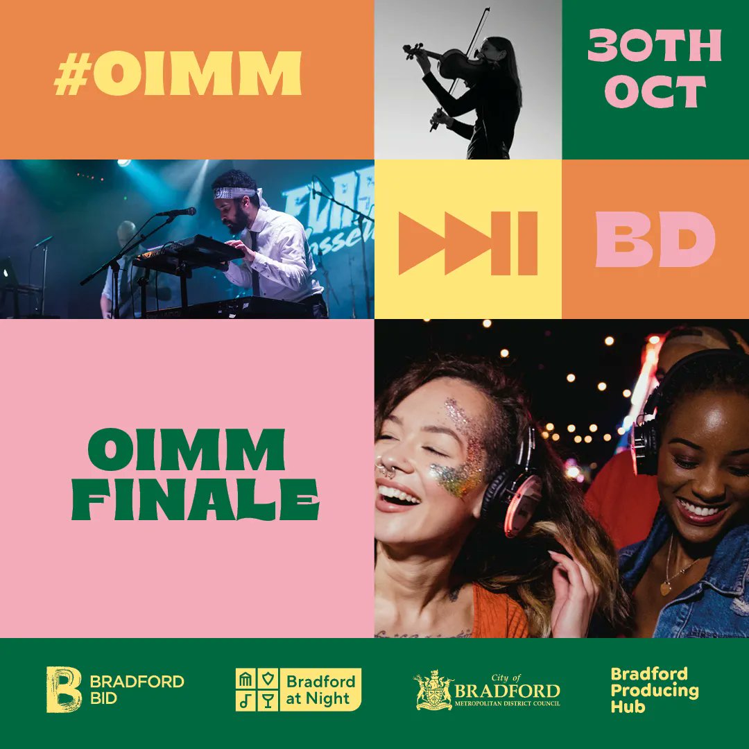 🚨OIMM Finale 🚨 We're coming to the end of October is Music Month but let's finish with a bang💥 Head over to @TheBroadwayBrad this Sunday for the big one Silent disco, @flashcassette and Vionlinst Claire Silvester 🎧#OIMM #HalfTerm 👇 buff.ly/3Dyc3i1