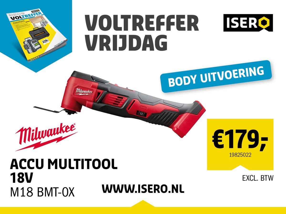 Voltreffer Vrijdag!

Milwaukee accu multitool met flexibel accusysteem: geschikt voor alle MILWAUKEE® M18™ accu’s 🔋 👌

Meer info of direct bestellen:
➡️ bit.ly/3N8GHlm ⬅️