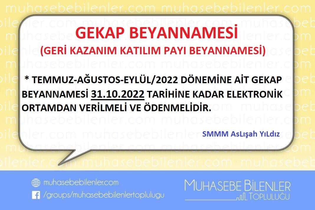 MuhasebeBT's tweet photo. #Gekap #Hatirlatma #Beyan #Ödeme SMMM AsLışah YıLdız @aslisahyildiz https://t.co/9l7oApQ709