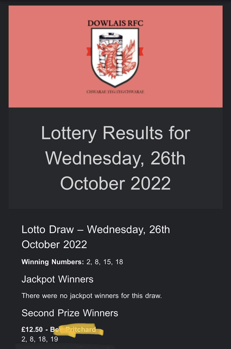 Klondyke Gold lottery results this week⚫️🔴⚪️
No jackpot winners again and one winner matched three numbers to win the second prize of £25