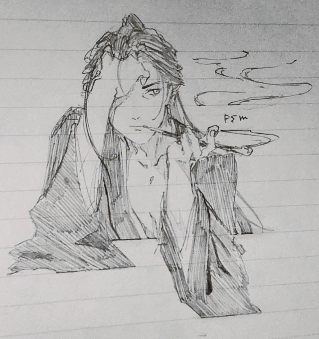 作戦練り中psm方さん落書き 