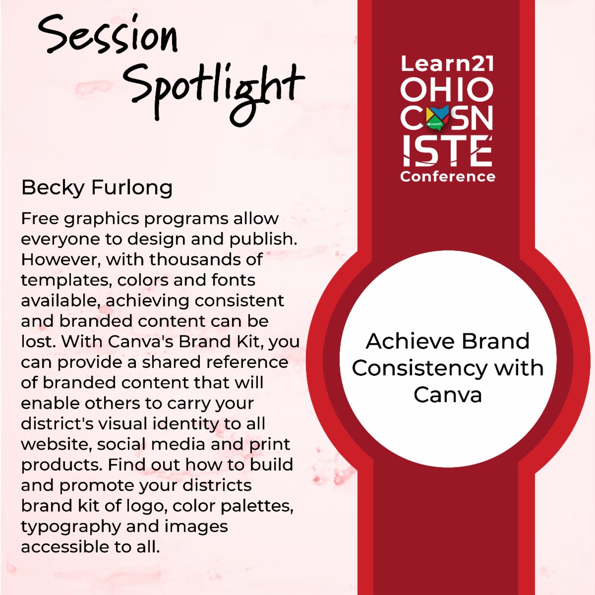 Session Spotlight! Register to attend the sessions being offered at the Learn21 Ohio CoSN/ISTE Conference!
bit.ly/L21Conf
#OhioCoSN #L21Conf