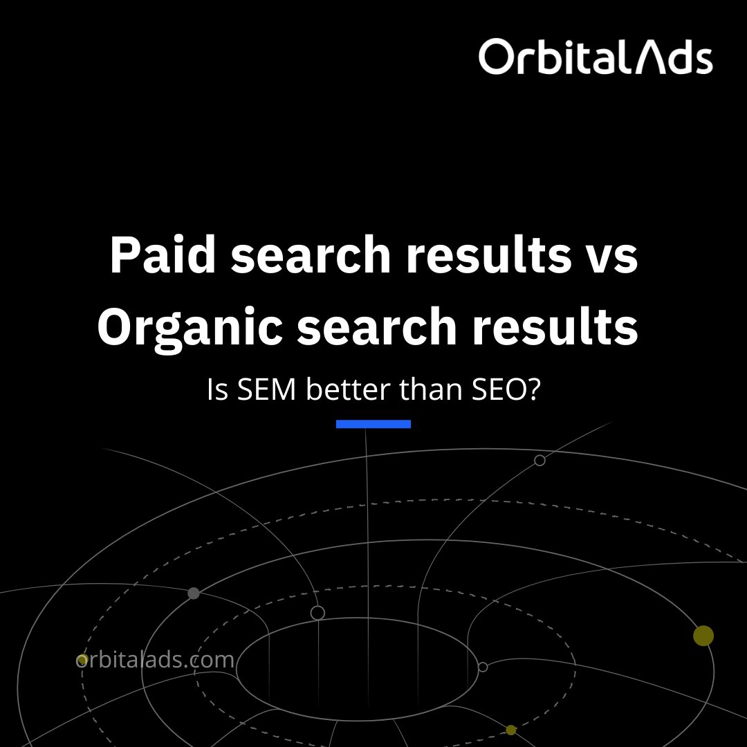Companies use SEO to optimize the visibility or ranking of their website in search results. These search results are called "organic search results."

In comparison, paid search via SEM allows users to pay for a prominent place in search results. This places your link above t ...