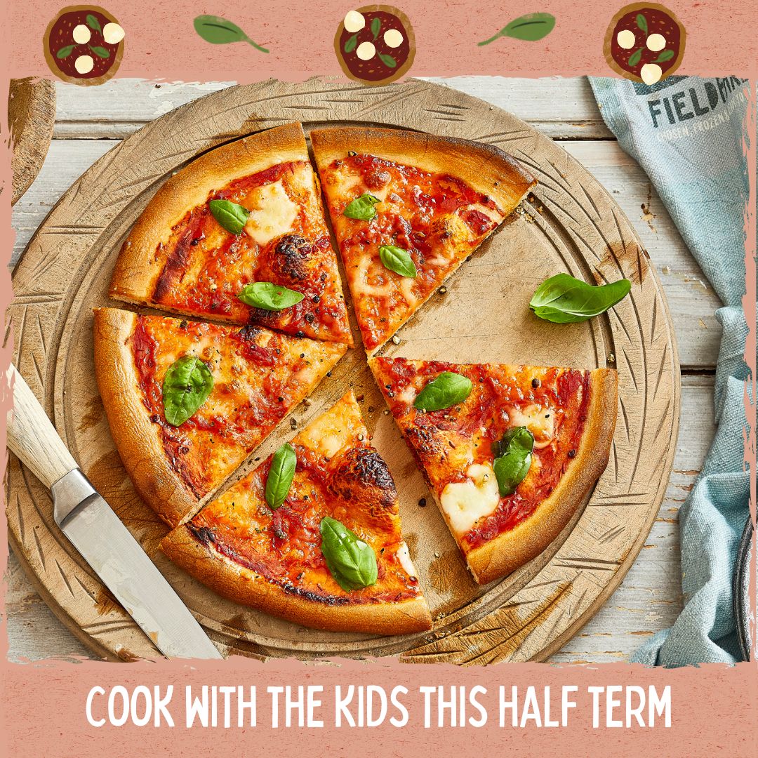 Entertaining the kids this half  term? What about cooking with them?  Pizza is ALWAYS a winner &amp; with our pizza dough balls you can get them making their own  🍕👩‍🍳.  Thaw, prove and  roll, then add your toppings 🍕🥓🍅🍄 and enjoy.  🛒 Find stockists here: ow.ly/urMJ50Lmstx