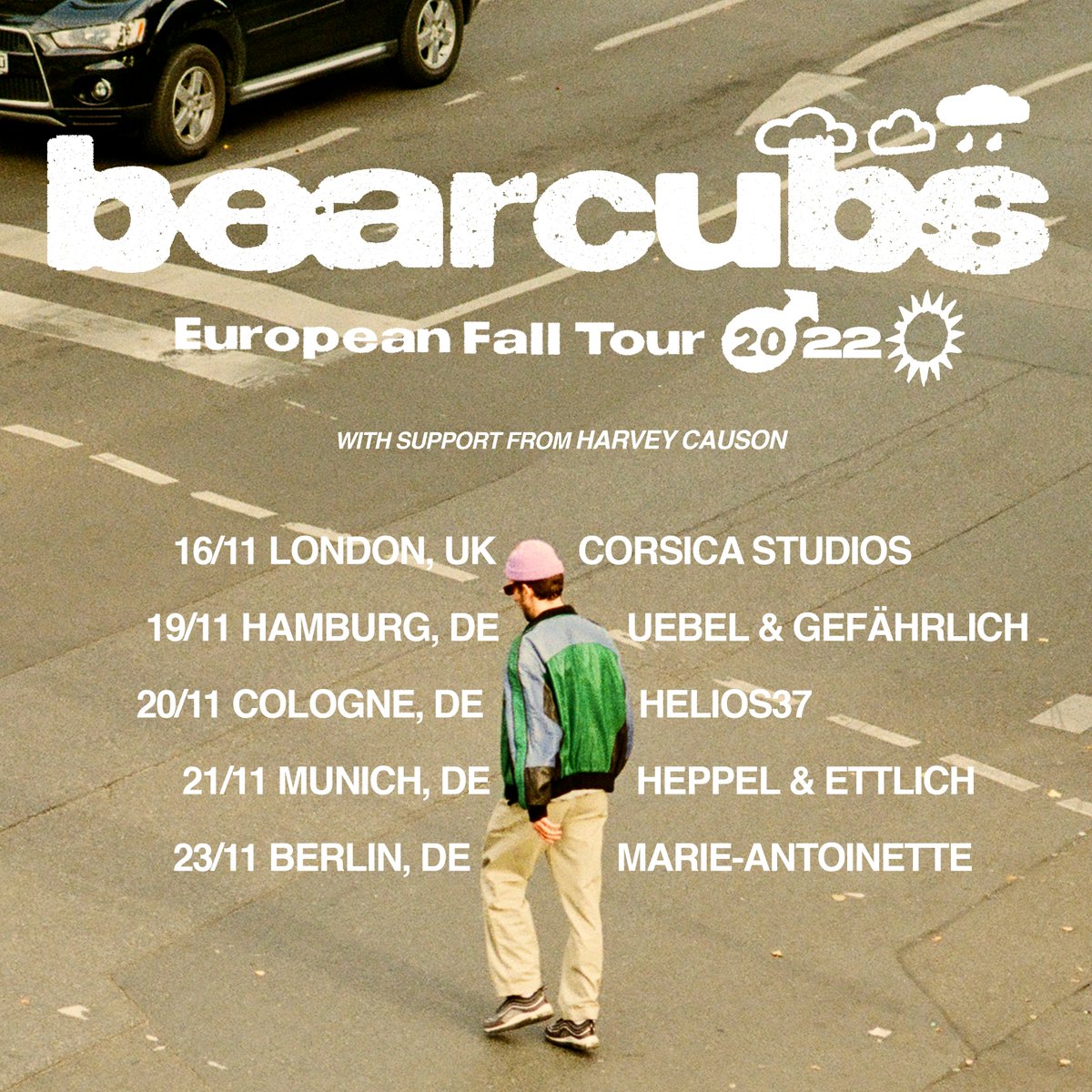 BEARCUBS (@bearcubsmusic) on Twitter photo Super happy to announce that <a href="/harveycauson/">Harvey Causon</a> will be joining me as support for my shows in November! If you're not familiar, go check out his amazing music! We also may have a little surprise for you next week ;)
Remaining tickets: bearcubs.co.uk/tour Super happy to announce that <a href="/harveycauson/">Harvey Causon</a> will be joining me as support for my shows in November! If you're not familiar, go check out his amazing music! We also may have a little surprise for you next week ;)
Remaining tickets: bearcubs.co.uk/tour