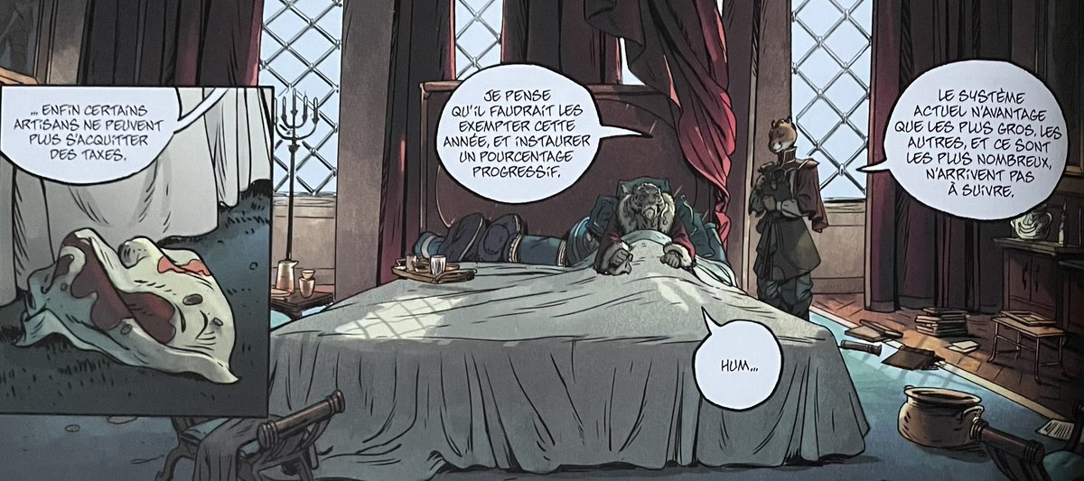 3gr3S_S3rg3's tweet photo. 1/. Lecture terminée 🤩
Les 5 terres
I. De toutes mes forces
#Lewelyn #Lereculey @DelcourtBD
Une magnifique #BD anthropomorphe. Le roi Cyrus mourant. Hirus son neveu est désigné comme successeur du trône et ne rêve que d’une chose. Imposer #sa loi au 5 Terres #Thread 👇🏼 https://t.co/wsKDoxeyCW