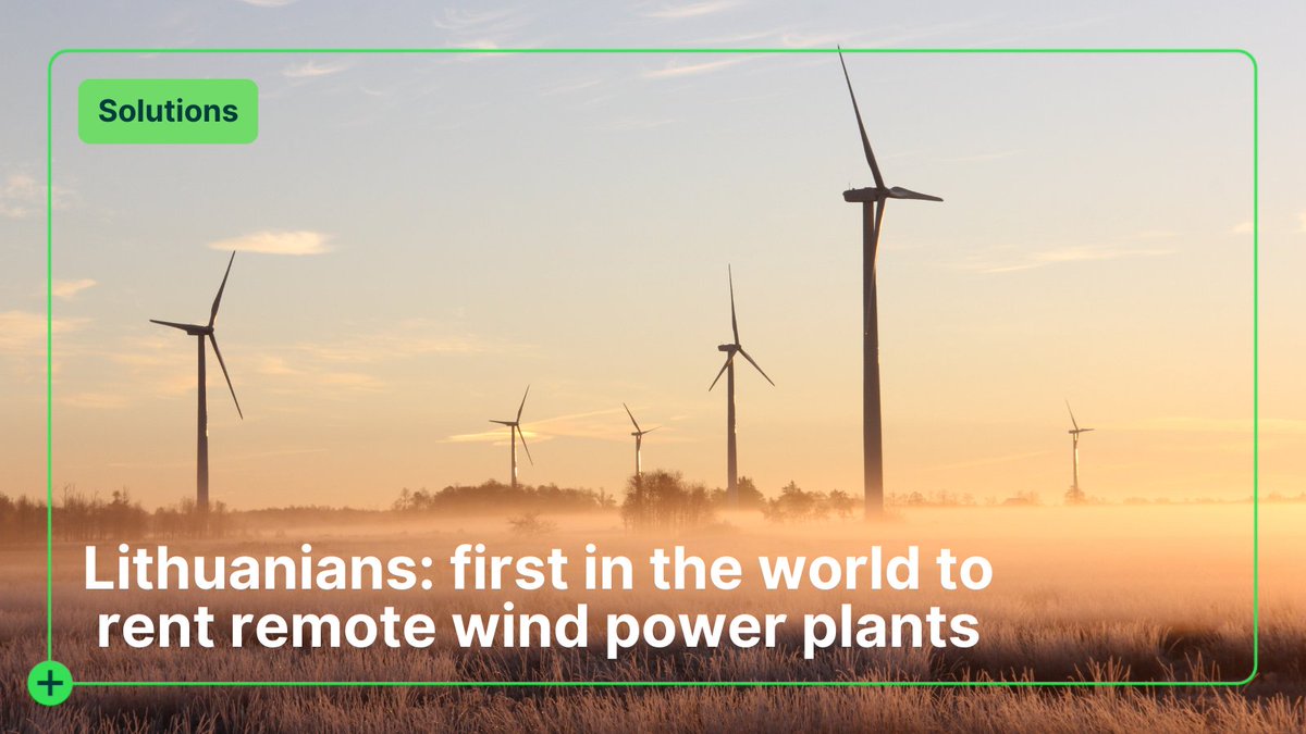 🌍 Lithuanians will become the first people in the world to be able to remotely rent their own part of a wind power plant! It’s a significant milestone in progressive, environmentally friendly thinking about our energy needs. Read more⤵️ lnkd.in/ez2gEZ8J