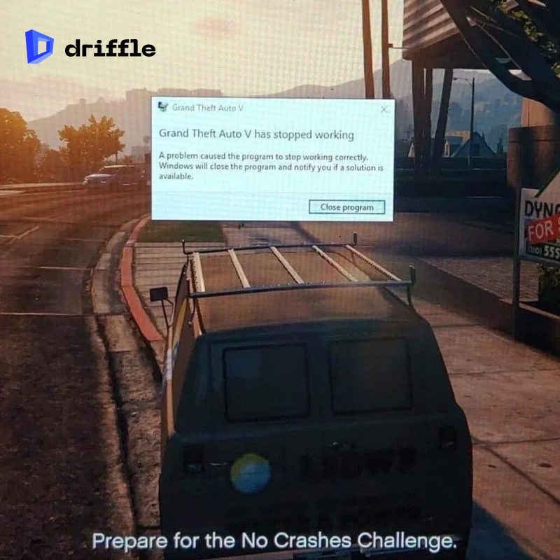 drifflecom's tweet photo. Wasted 😭

#driffle #difflecom #games #newgame #discordcommunity #gameplay #game #gamer #jointhecommunity #play #memes #pun #nostalgia #oldgames #gta #gtav https://t.co/LT5DQjQV7z