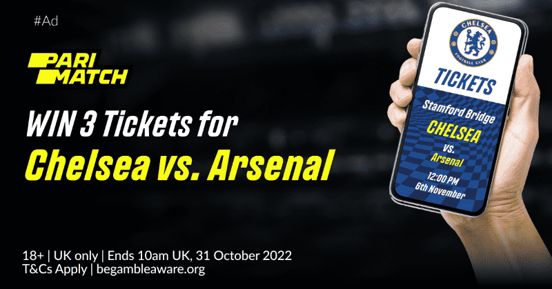ParimatchUK's tweet photo. 🎟️ 2 x 3 Chelsea tickets up for grabs!

We're teaming up with @ChelseaFC to give YOU the chance to WIN 3 tickets to Chelsea vs. Arsenal, 6th November!

To enter:
📲 Follow @ParimatchUK
🔁 Retweet this post
💬 Reply with #ParimatchCFC

T&amp;Cs Apply.

#CFC