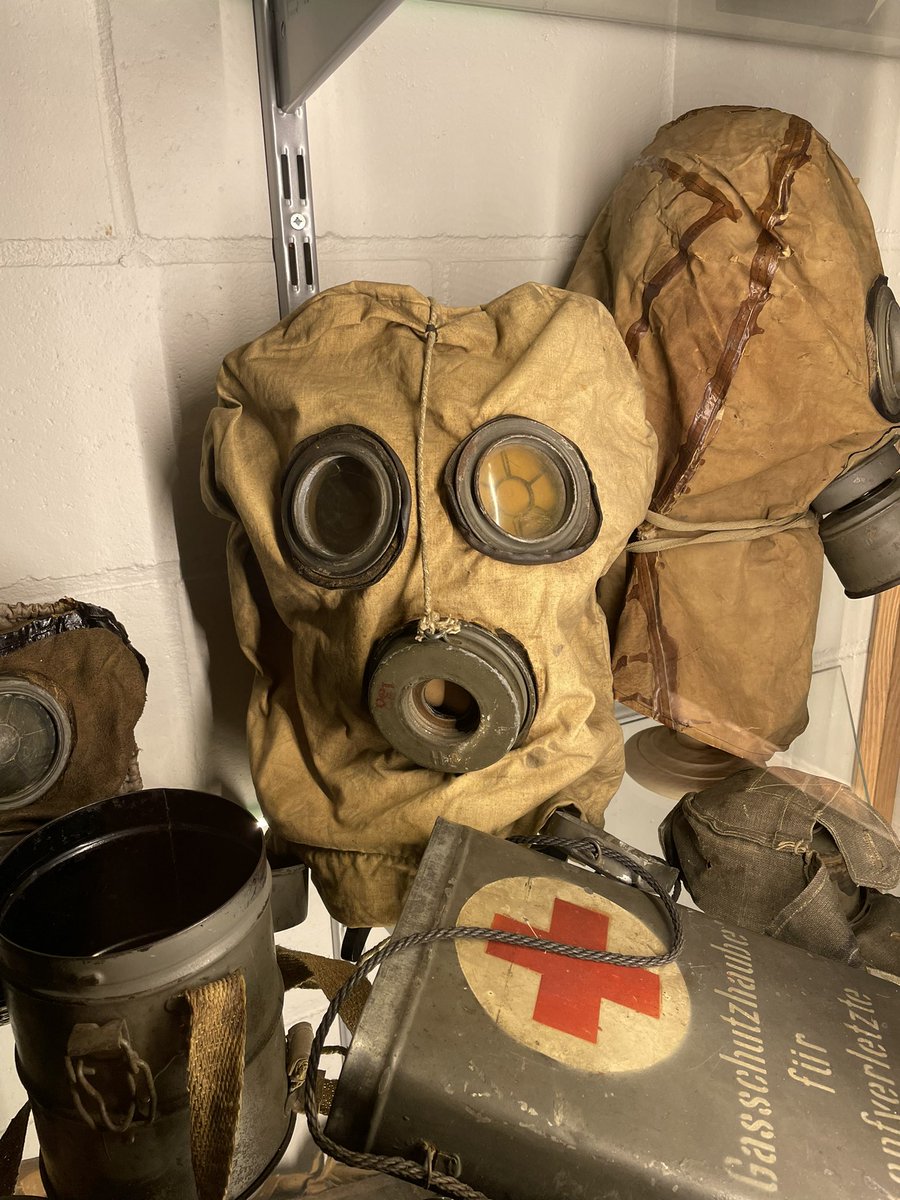 KSCWar's tweet photo. Yesterday, Hooge Crater Café-Museum provided us with a delicious lunch &amp; fascinating museum artefacts, one of which inspired Mr Downey to yet another artistic wonder. @kingschester @HoltsTours https://t.co/odcCgW9093
