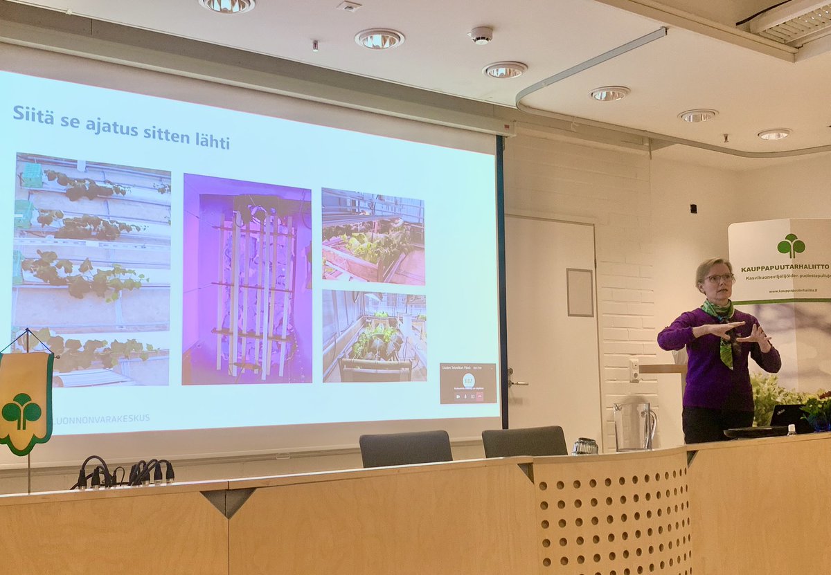 Miten kurkkuja tai muita korkeita kasveja voisi kasvattaa kerrosviljelmässä? Titta Kotilainen <a href="/LukeFinland/">Luonnonvarakeskus</a> ’sta kertoo kasvihuonealan Uuden Tekniikan Päivässä.