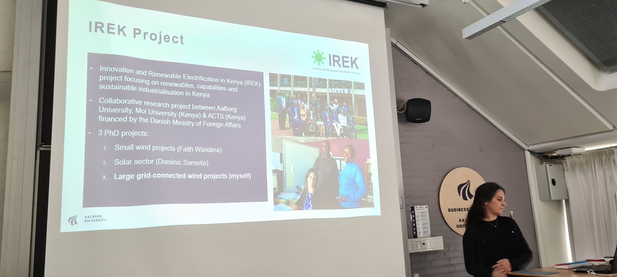Happening now: <a href="/IREKproject/">IREKproject</a> PhD candidate <a href="/CeciliaTGreg/">Cecilia Gregersen</a> defending her dissertation: Building innovation capabilities through renewable electrification. @DFC_Fellowship <a href="/AfricaLics/">AfricaLics</a>