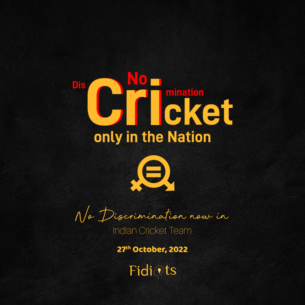 FidiotsMedia's tweet photo. No More Gender Discrimination!

Cricket Only In The Nation.

Smart move by @bcci @JayShah 
#lgbtq #cricket #indiancricketteam #discrimination #equality https://t.co/gG5vHvwUhM