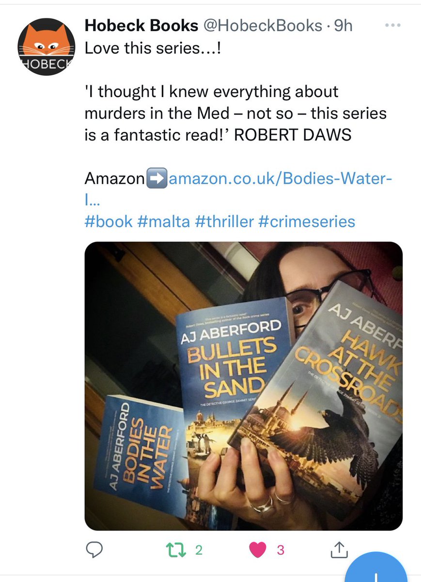 @AuthorRWharton Thanks - here’s the first three in my #crimeseries set in #Malta with book 4 out early next year. Have you met the hapless #inspectorgeorgezammit yet?!