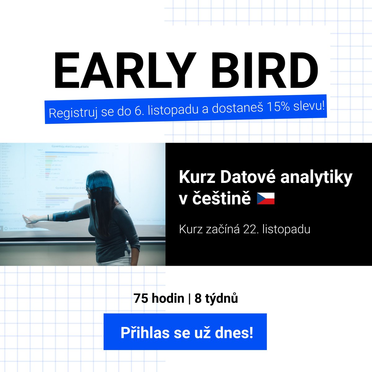 PrahaCoding's tweet image. 🤔 Ještě váháš, zda a kdy se přihlásit na kurz Datové analytiky?
➡ Je to právě teď! Pokud se přihlásíš do 6. listopadu, dostaneš od nás 15% slevu, a to už se vyplatí 💰
🌐 bit.ly/3bTavUi
#onlinekurz #data #datovaanalytika #sql #itkurzy #prahacodingschool