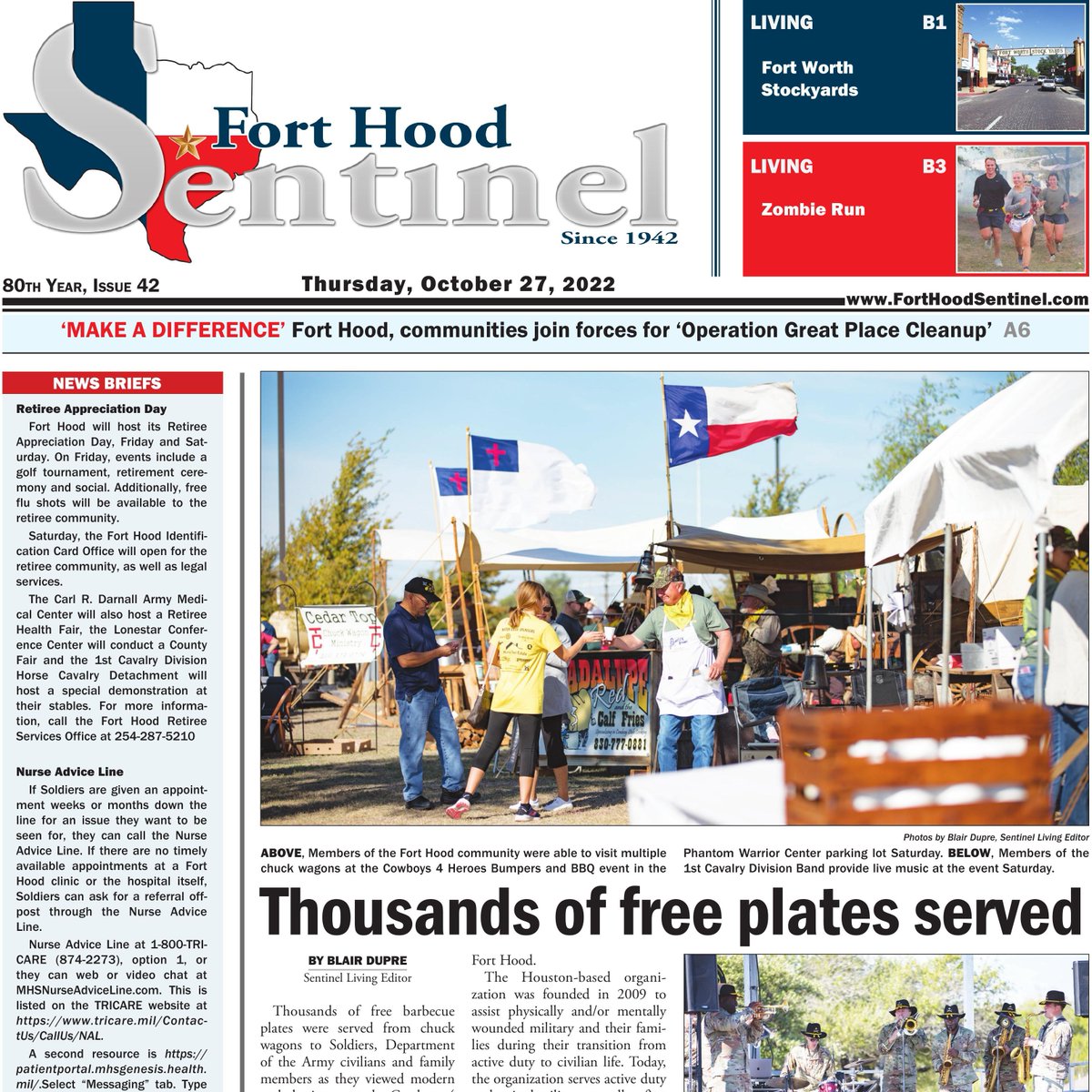 Catch up on what's happening at the Great Place in this week's edition of the Sentinel. Pick up a free copy, or go to forthoodsentinel.com.
#FortHood #News