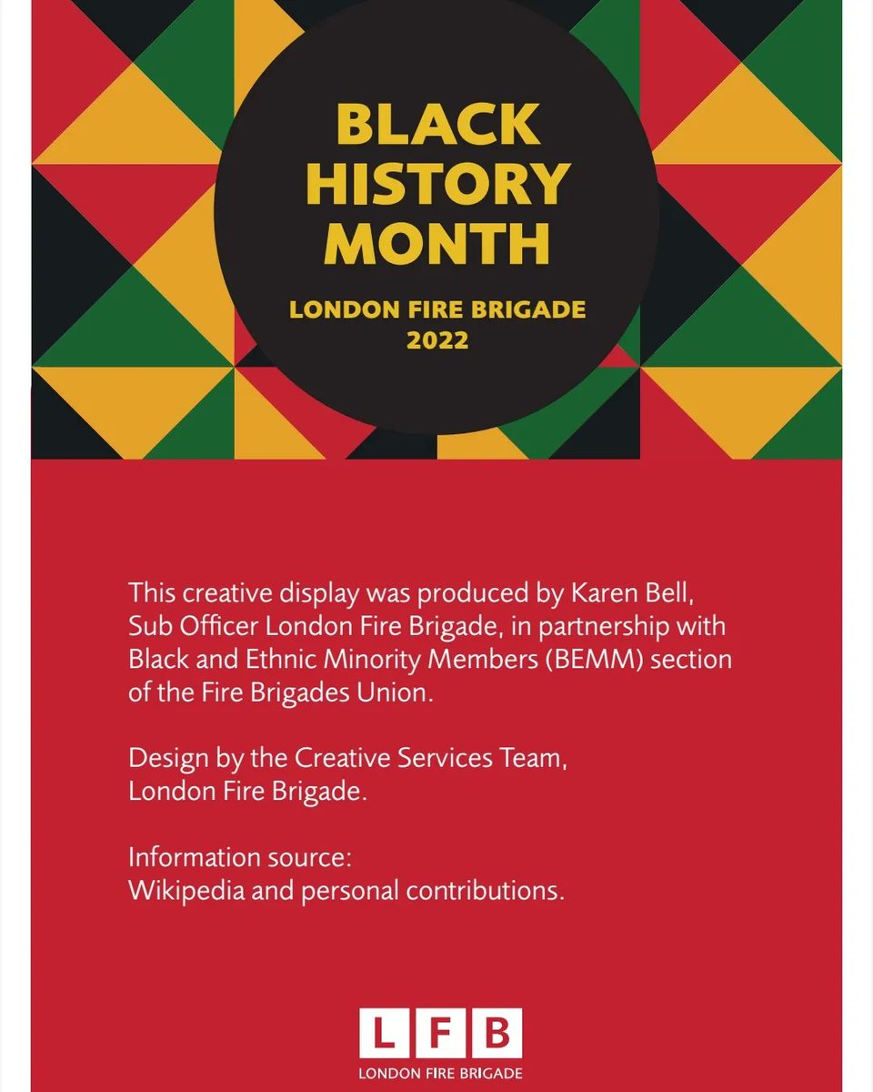 FBU_BEMM's tweet photo. Did you know......
#blackhistorymonth #blackhistory #fbu #activists #blacklivesmatter #blackexcellence #bemm #firefighters #fireservice #Solidarity https://t.co/AdwLLPnPdq