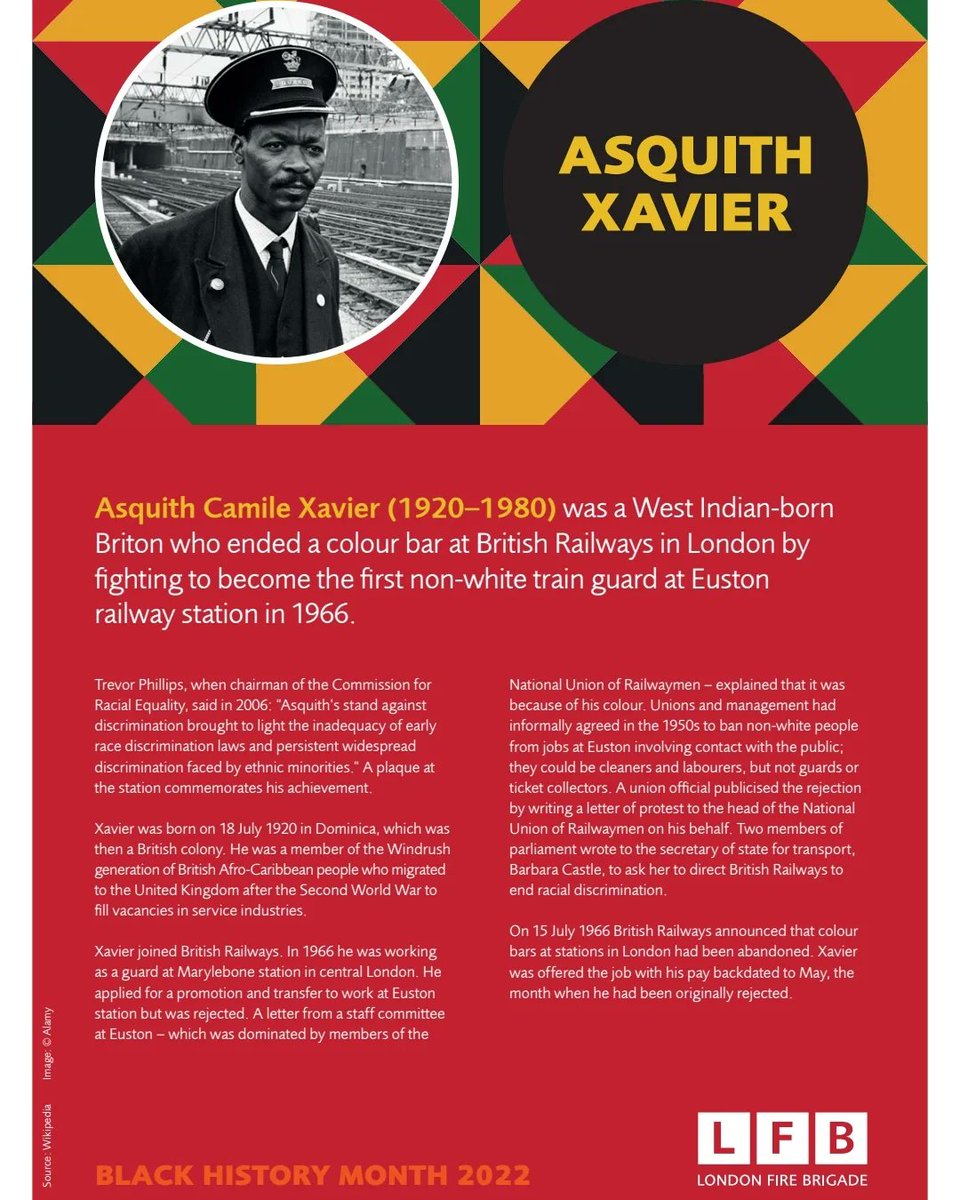 FBU_BEMM's tweet photo. Did you know......
#blackhistorymonth #blackhistory #fbu #activists #blacklivesmatter #blackexcellence #bemm #firefighters #fireservice #Solidarity https://t.co/AdwLLPnPdq