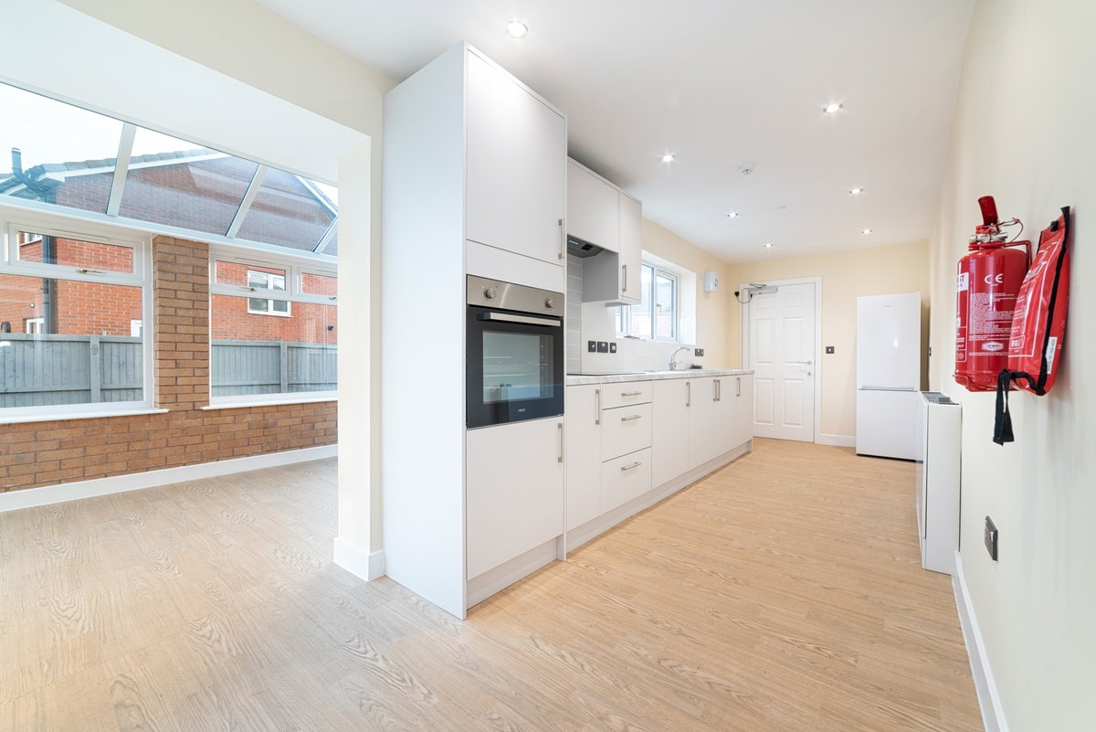 FirstChoiceHA's tweet photo. Our new Flintshire property, home to 4 tenants, is tailored to help them live more independently. 
Wheelchair access, solar panels, bespoke bathrooms and a refurbished shed. This could not have been possible without @FlintshireCC TG Williams Builders  and @d2architects 
Diolch! https://t.co/GNGRr9xTnn