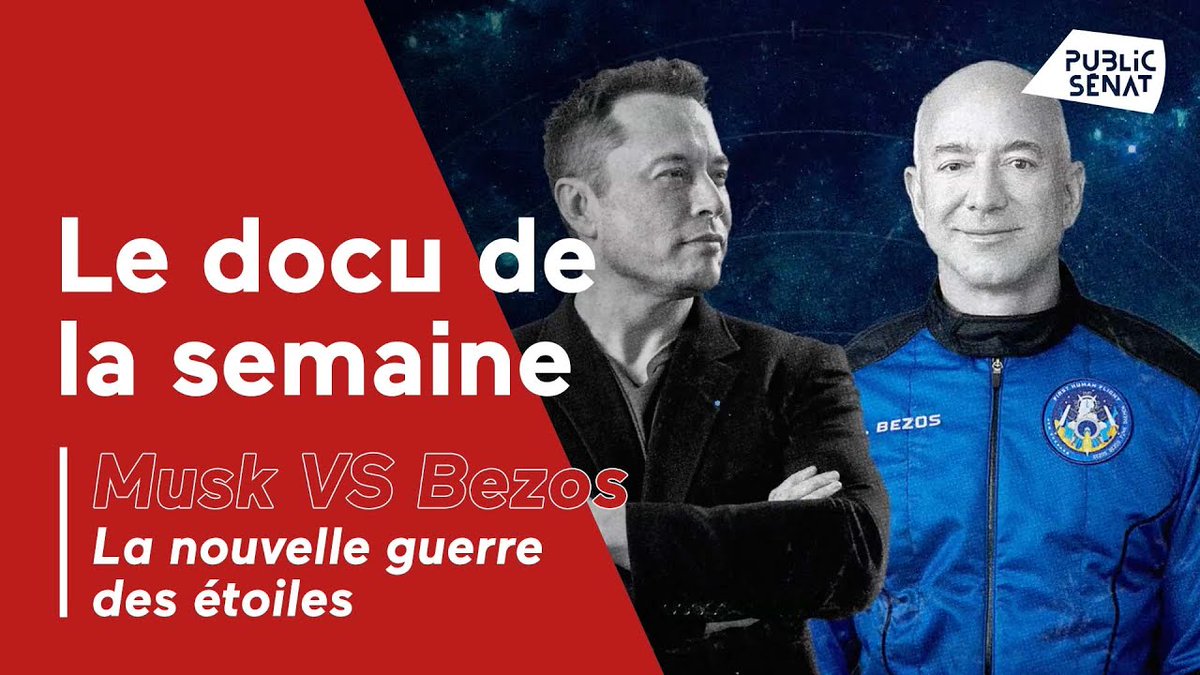 Ce soir 21h sur <a href="/publicsenat/">Public Sénat</a> ça clashe dans l'espace : "Musk vs Bezos, la nouvelle guerre des étoiles" de <a href="/AgnesHubschman/">Agnes Hubschman</a> #ELONMUSK #JeffBezos #espace