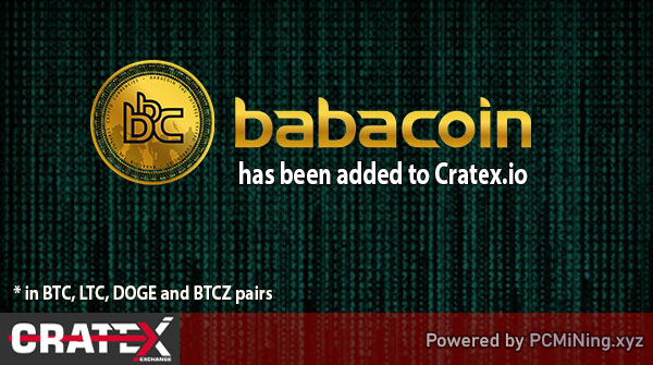 🔔Babacoin (BBC) has been added to Cratex.io 

📈cratex.io/darkhak.php?pa…
📈cratex.io/darkhak.php?pa…
📈cratex.io/darkhak.php?pa…
📈cratex.io/darkhak.php?pa…

#BTC #LTC #BTCZ #DOGE #blockchain #cryptocurrency #crypto #exchange <a href="/babacoinbbc/">Babacoin - 🇹🇷 - 🌐</a>