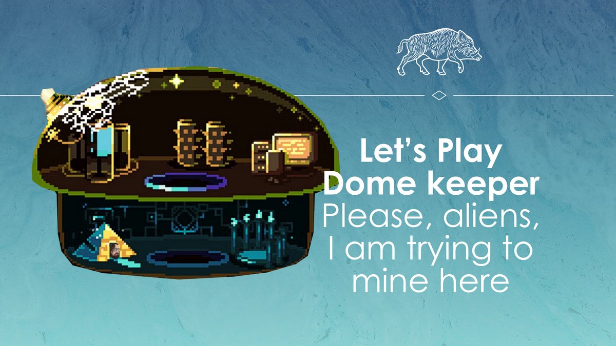 Today at 4pm BST (8am PT, 11am ET) I'll be playing Dome Keeper, a game that looks right up my street. Set a reminder here youtu.be/busaMlmZ3NI