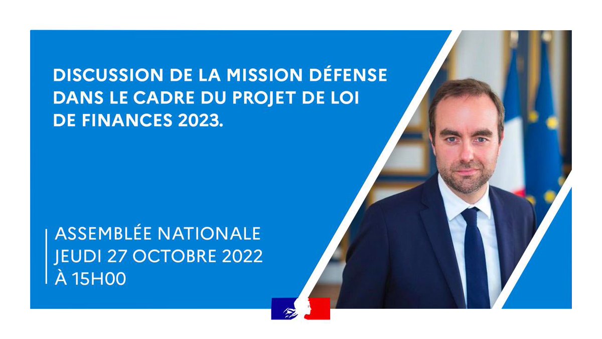 Je serai cet après-midi à l'@AssembleeNat pour la discussion de la mission Défense dans le cadre du projet de loi de finances 2023. ▶️ Pour suivre en direct : videos.assemblee-nationale.fr/seance-publique