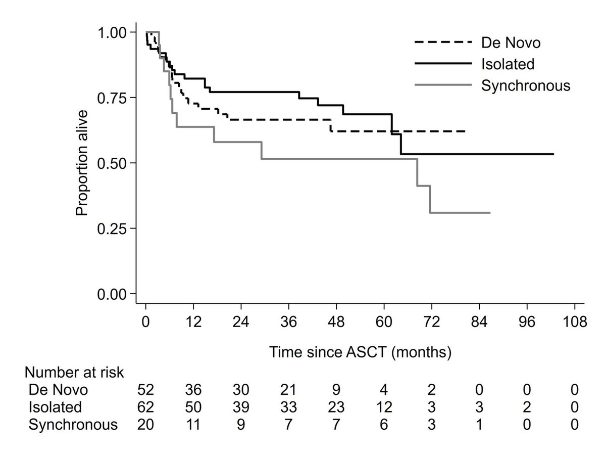 Haematologca 
European Collaboration 🇬🇧 🇮🇹 🇩🇪
Thiotepa-based ASCT in SCNSL
n=134
All SCNSL: de novo or relapse (isolated/synchronous)
✔️ 3yr OS 72% PFS 61%
✔️PR/CR on MRI/PER pre ASCT have excellent outcomes after ASCT (consistent with approach in PCNSL)