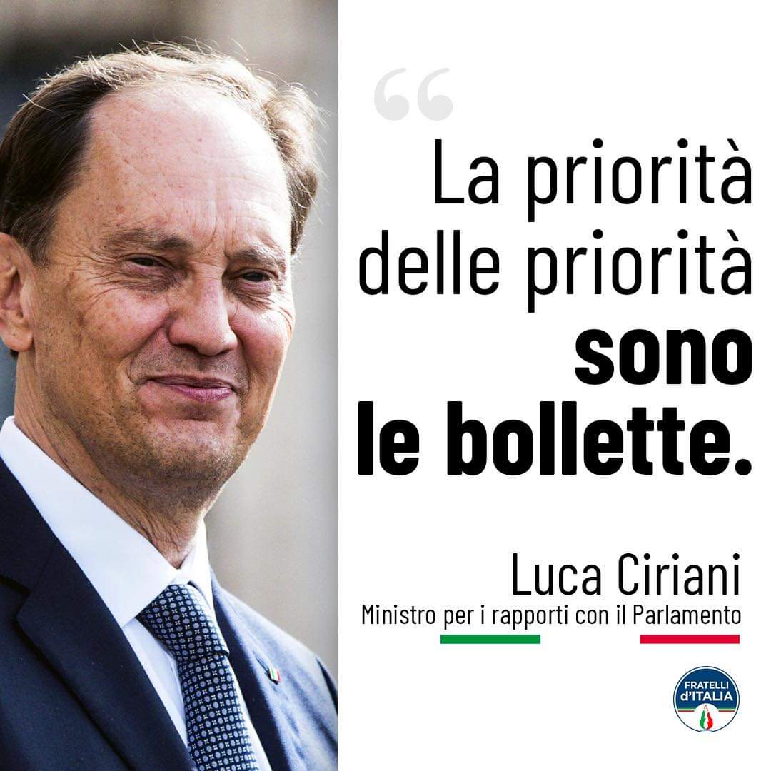 Il nostro obiettivo è far fronte al rincaro delle bollette tutelando famiglie e imprese.