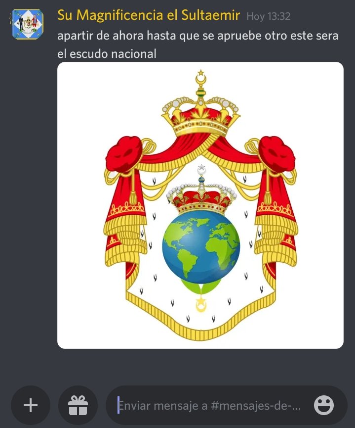 Provisionalmente este será el escudo nacional