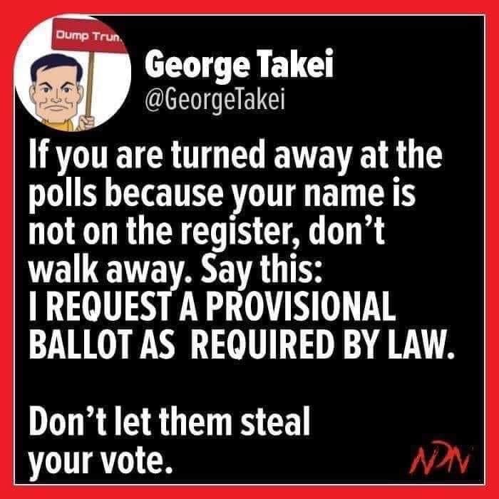 Please share this information with everyone you know who has not yet voted. #DontLetThemStealYourVote #VoteBlue #DemVoice1