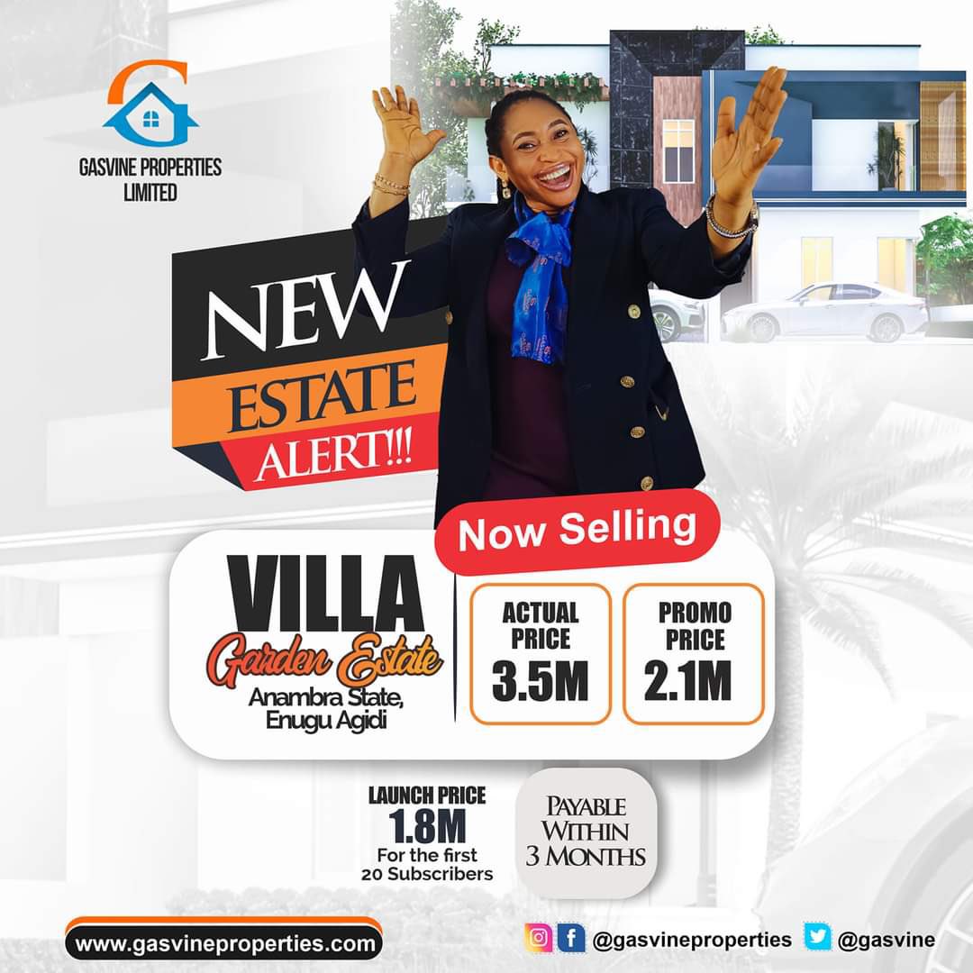 iamdorsel's tweet photo. Oya ooooo, my people !!!! 
New Estate Alert 🚨!!!! 

Villa Garden Estate ,Enugu Agidi, Anambra state is a must have 4 all of you .
Launch price 1.8M

Oya oya call or chat me up on 08068491530.

Buy now and thank me later!!!!!   #WakandaForever #gntmgr #BlackPantherWakandaForever https://t.co/2caxiE4sDI