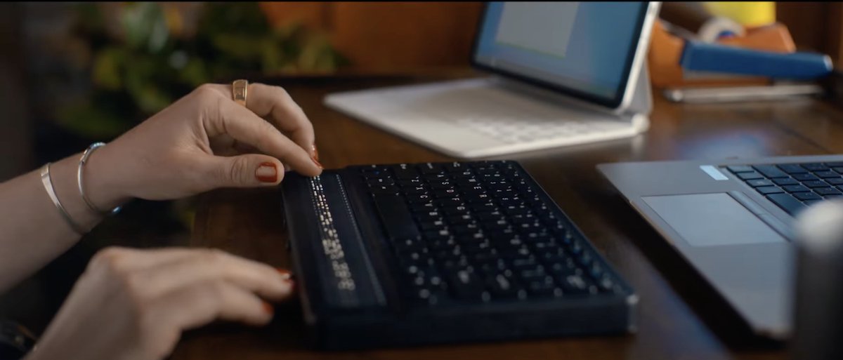 APHfortheBlind's tweet photo. Our Mantis Q40 makes an appearance in Amazon’s latest video about accessibility!
Check out the video: https://t.co/K5uK0yi8v0
Check out the audio described version of the video: https://t.co/9JESuuNnxZ https://t.co/RpOpeNyZnz